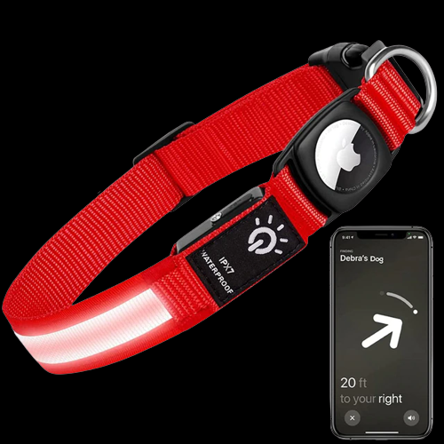 Luminous Glow AirTag Anti-Lost Pet Tracker Collar