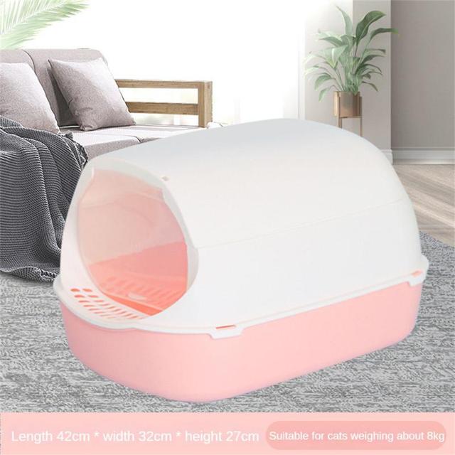 Pet Litter Box Enclosed Removable Top