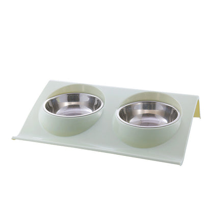 Stainless Steel Double Pet Food & Water Bowls