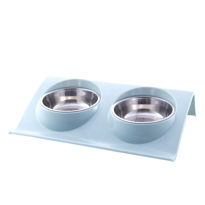 Stainless Steel Double Pet Food & Water Bowls