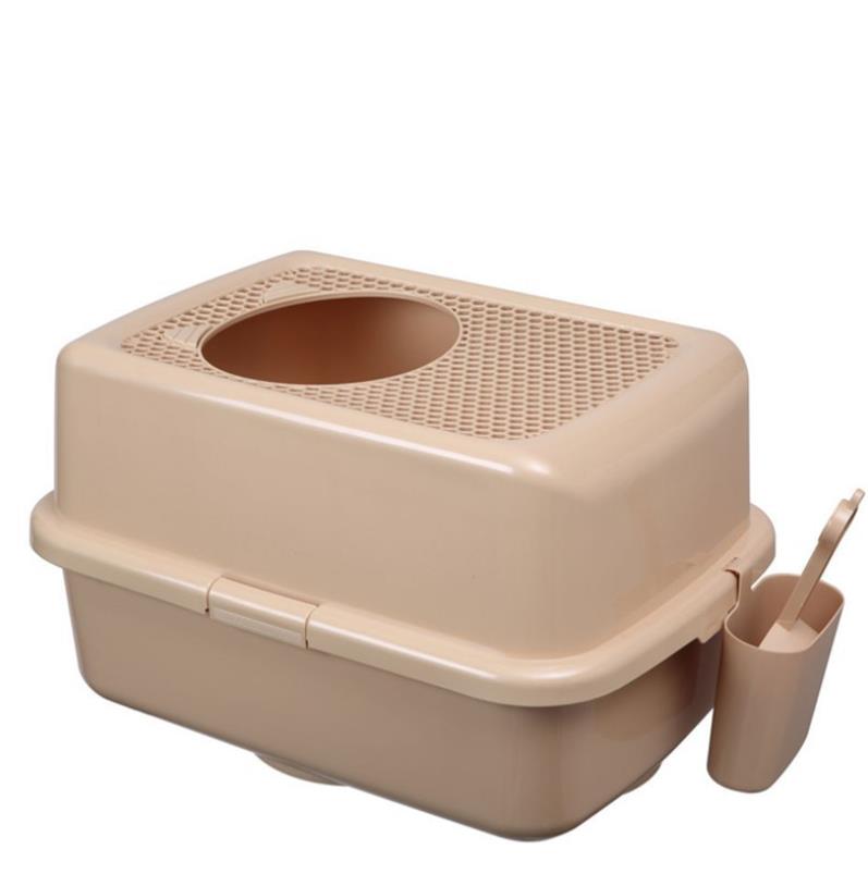 Covered Cat Litter Box with Top Entry