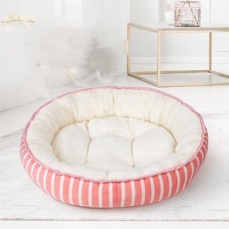 Round Wide Soft Dog Bed