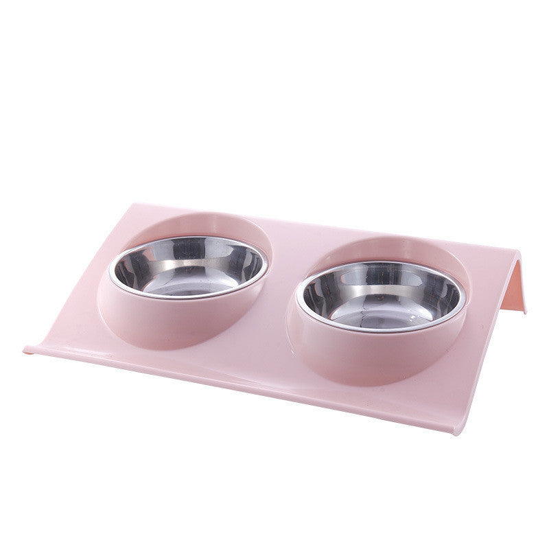 Stainless Steel Double Pet Food & Water Bowls