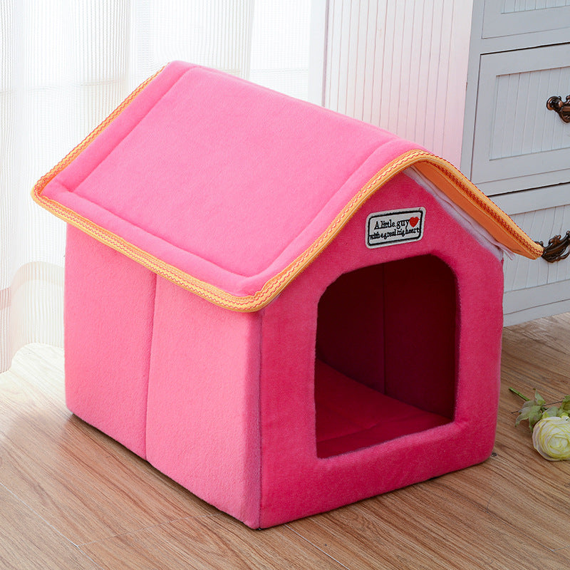 Soft Folding Dog Cat House Bed