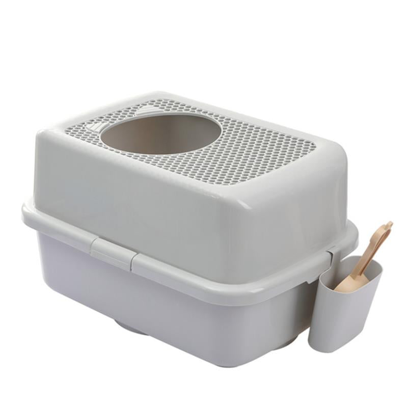 Covered Cat Litter Box with Top Entry