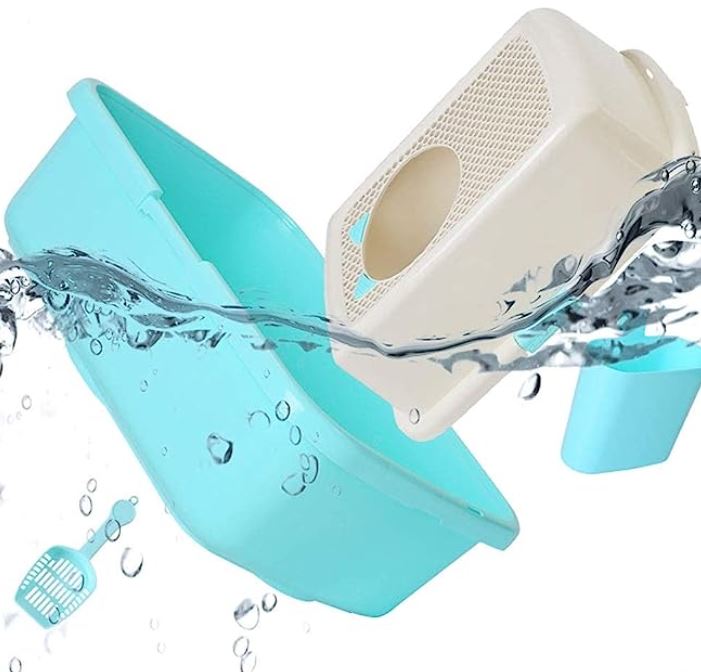 Covered Cat Litter Box with Top Entry