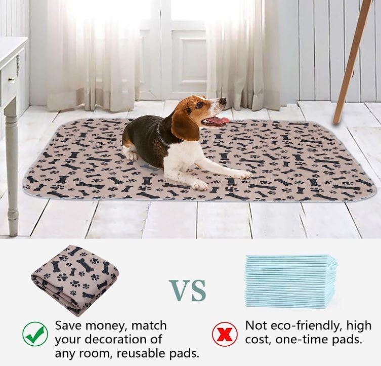 Reusable Washable Leak-Proof Absorbent Dog Pee Pad Potty-Train & Travel