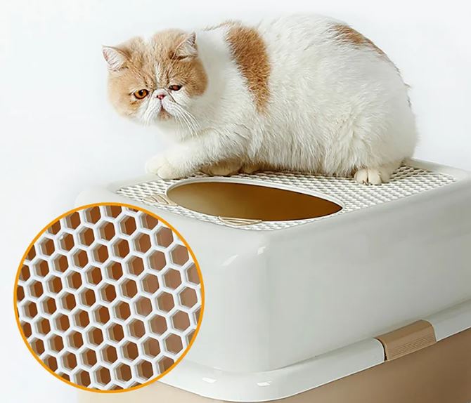 Covered Cat Litter Box with Top Entry