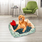 Colorful Rectangular Warm Plush Pet Dog Bed