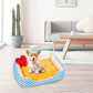 Colorful Rectangular Warm Plush Pet Dog Bed
