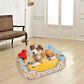 Colorful Rectangular Warm Plush Pet Dog Bed