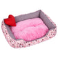 Colorful Rectangular Warm Plush Pet Dog Bed