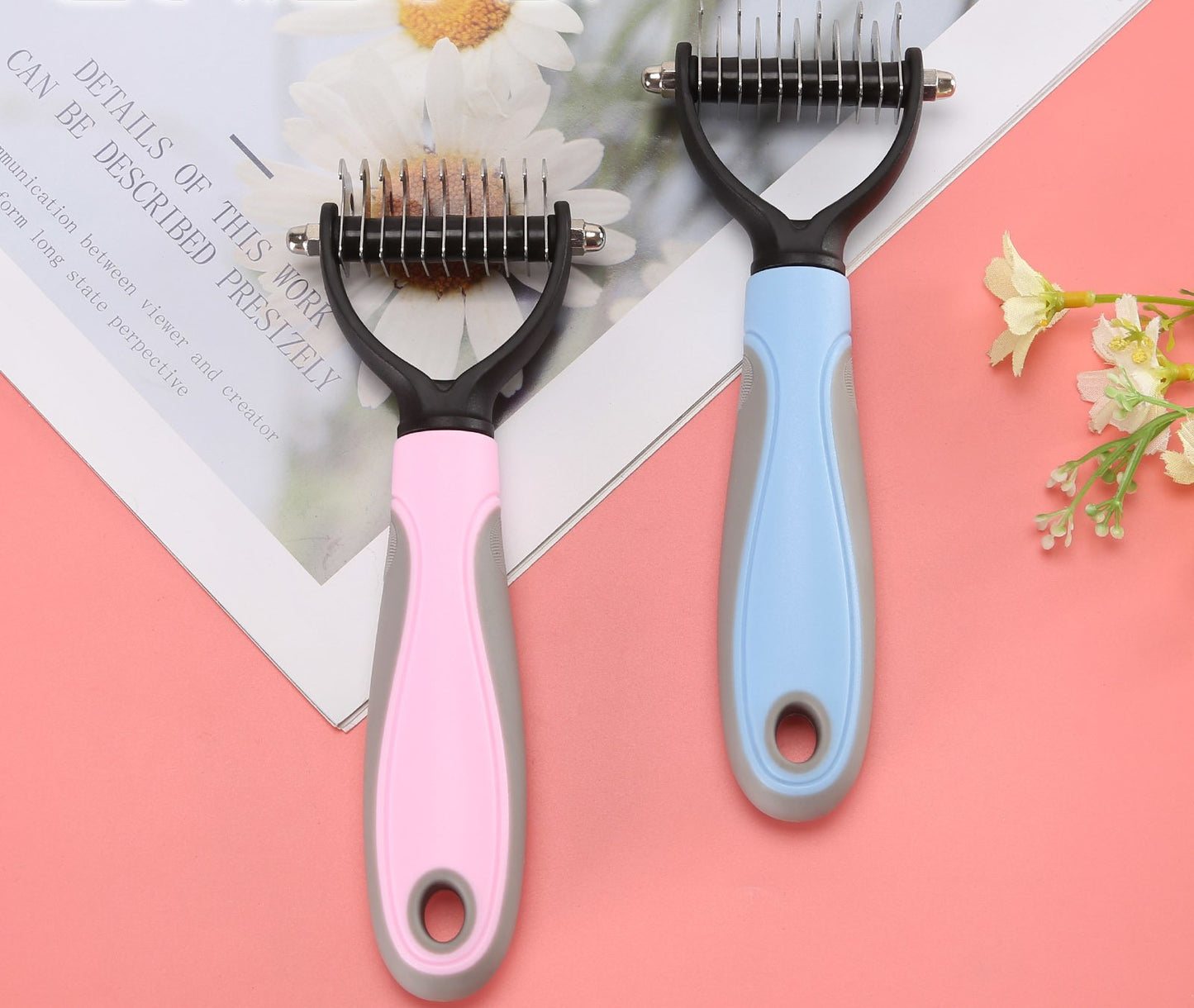 Dog Dematting Deshedding Grooming Tool