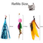 Feather Wand Retractable Fishing Pole Cat Toy Set