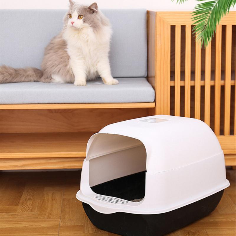 Pet Litter Box Enclosed Removable Top