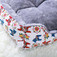 Colorful Rectangular Warm Plush Pet Dog Bed