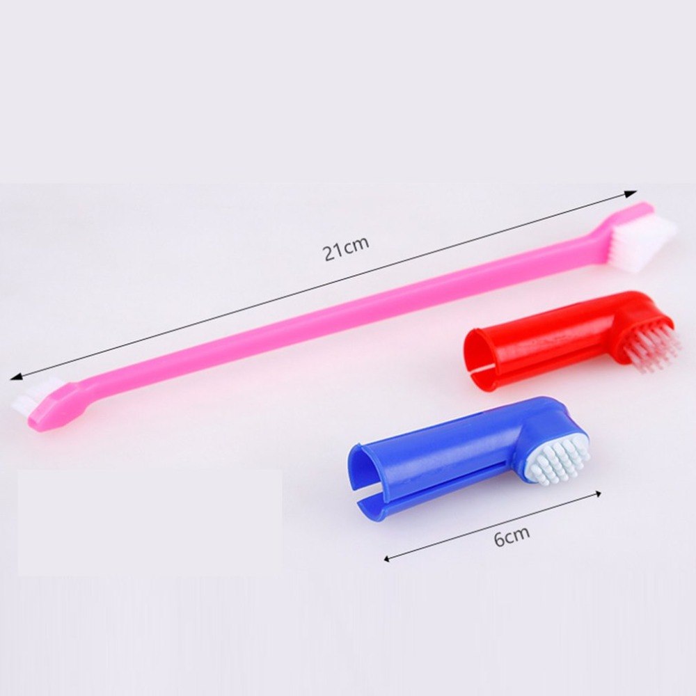 Pet Toothbrush + Soft Pet Finger Toothbrush Set