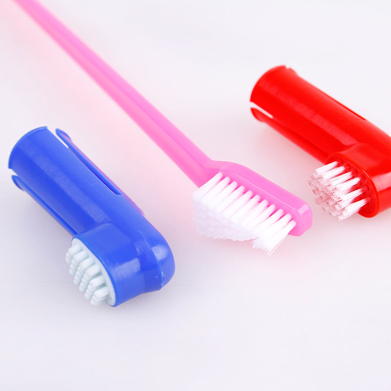 Pet Toothbrush + Soft Pet Finger Toothbrush Set