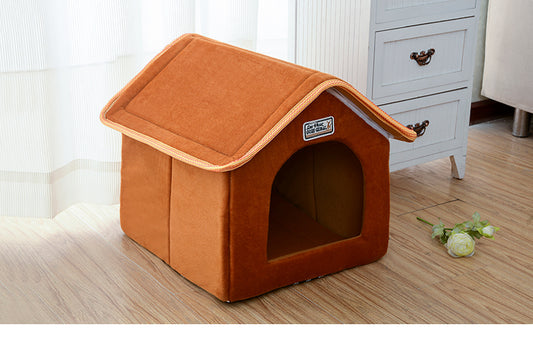 Soft Folding Dog Cat House Bed