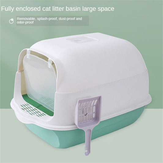 Pet Litter Box Enclosed Removable Top