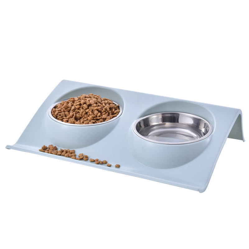 Stainless Steel Double Pet Food & Water Bowls