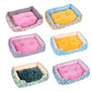 Colorful Rectangular Warm Plush Pet Dog Bed