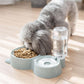 Dual Pet Food & Automatic Water Bowl Set