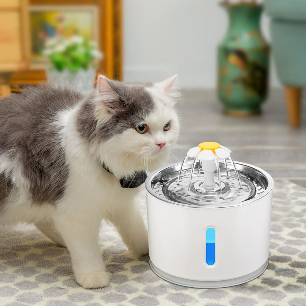 Cat Pet Water Drinking Fountain 2.4L