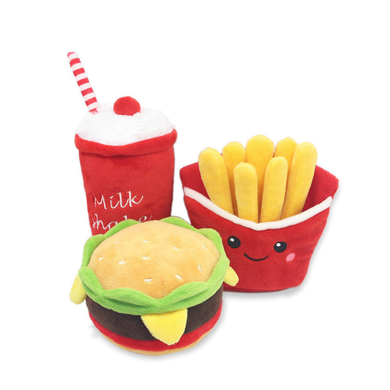 Hamburger Fries Pet Plush Toys