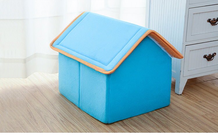 Soft Folding Dog Cat House Bed