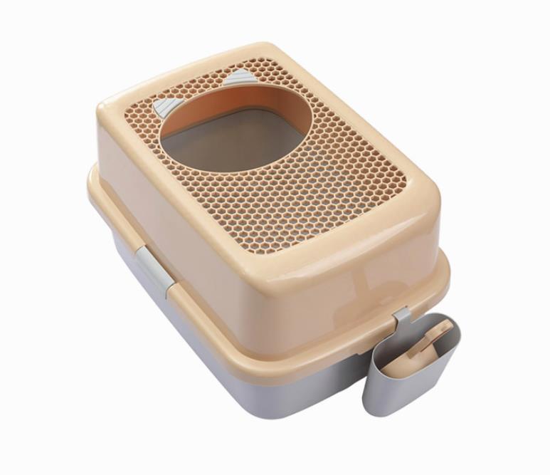 Covered Cat Litter Box with Top Entry